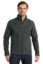 Eddie Bauer Shaded Crosshatch Soft Shell Jacket. EB532 Grey