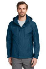 Eddie Bauer Rain Jacket. EB550 Deep Sea Blue/ Dark Adriatic