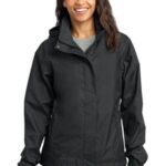 Eddie Bauer Women's Rain Jacket. EB551 Black/ Steel Grey