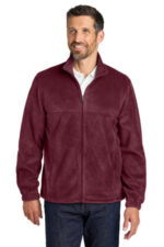 Port Authority Plush Fleece Full-Zip Jacket F190 Club Burgundy
