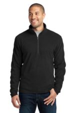 Port Authority Microfleece 1/2-Zip Pullover. F224 Black