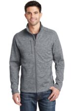 Port Authority Digi Stripe Fleece Jacket. F231 Grey