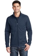 Port Authority Digi Stripe Fleece Jacket. F231 Navy