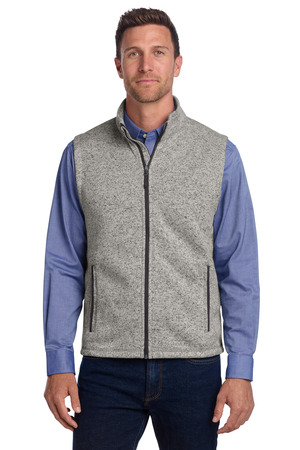 Port Authority Sweater Fleece Vest F236 Grey Heather