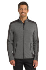 Port Authority Grid Fleece Jacket. F239 Grey Smoke Heather/ Grey Smoke