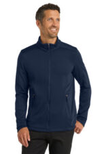 Port Authority Grid Fleece Jacket. F239 River Blue Navy
