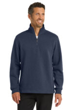 Port Authority Slub Fleece 1/4-Zip Pullover. F295 Navy