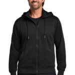 Port Authority Smooth Fleece Hooded Jacket F814 Deep Black
