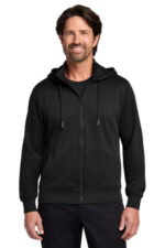 Port Authority Smooth Fleece Hooded Jacket F814 Deep Black