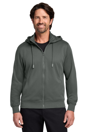 Port Authority Smooth Fleece Hooded Jacket F814 Graphite
