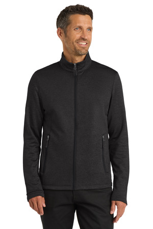Port Authority Collective Striated Fleece Jacket. F905 Deep Black Heather