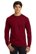 Gildan - Ultra Cotton 100% US Cotton Long Sleeve T-Shirt. G2400 Cardinal Red