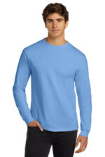 Gildan - Ultra Cotton 100% US Cotton Long Sleeve T-Shirt. G2400 Carolina Blue