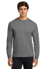 Gildan - Ultra Cotton 100% US Cotton Long Sleeve T-Shirt. G2400 Sport Grey