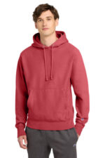 Champion Reverse Weave Garment-Dyed Hooded Sweatshirt. GDS101 Crimson