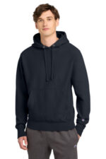 Champion Reverse Weave Garment-Dyed Hooded Sweatshirt. GDS101 Navy