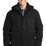 Port Authority Herringbone 3-in-1 Parka. J302 Black