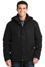 Port Authority Herringbone 3-in-1 Parka. J302 Black