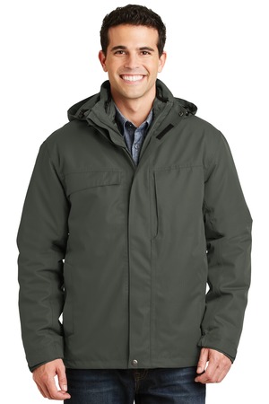 Port Authority Herringbone 3-in-1 Parka. J302 Spruce Green