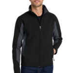 Port Authority Core Colorblock Soft Shell Jacket. J318 Black/ Battleship Grey