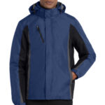 Port Authority Colorblock 3-in-1 Jacket. J321 Admiral Blue/ Black/ Magnet
