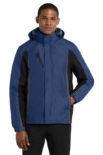 Port Authority Colorblock 3-in-1 Jacket. J321 Admiral Blue/ Black/ Magnet