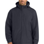 Port Authority Hooded Charger Jacket. J327 Battleship Grey
