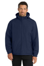 Port Authority Hooded Charger Jacket. J327 True Navy
