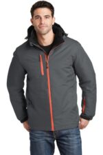Port Authority Vortex Waterproof 3-in-1 Jacket. J332 Magnet/ Orange