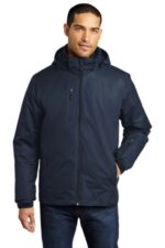 Port Authority Vortex Waterproof 3-in-1 Jacket. J332 River Blue Navy/ River Blue Navy