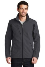 Port Authority Back-Block Soft Shell Jacket. J336 Battleship Grey/ Black