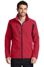 Port Authority Back-Block Soft Shell Jacket. J336 Rich Red/ Black