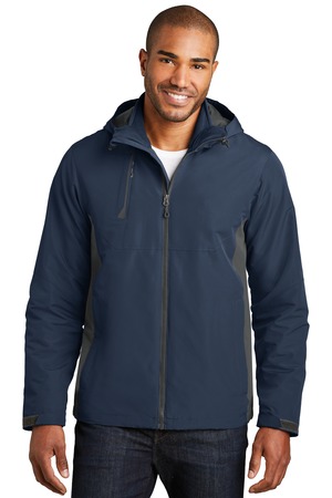 Port Authority Merge 3-in-1 Jacket. J338 Dress Blue Navy/ Grey Steel