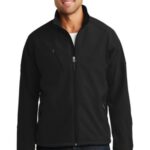 Port Authority Textured Soft Shell Jacket. J705 Black