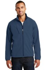 Port Authority Textured Soft Shell Jacket. J705 Insignia Blue