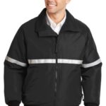 Port Authority Challenger Jacket with Reflective Taping J754R True Black/ True Black/ Reflective