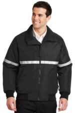 Port Authority Challenger Jacket with Reflective Taping J754R True Black/ True Black/ Reflective