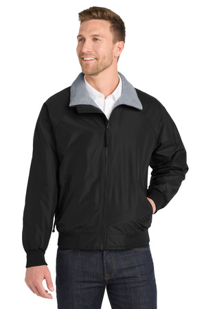 J754 - True Black/ Grey Heather Port Authority Challenger Jacket. J754 True Black/ Grey Heather