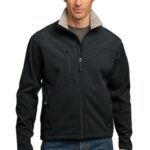 Port Authority Tall Glacier Soft Shell Jacket. TLJ790 Black/ Chrome