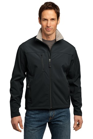 Port Authority Tall Glacier Soft Shell Jacket. TLJ790 Black/ Chrome