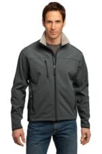 Port Authority Tall Glacier Soft Shell Jacket. TLJ790 Smoke Grey/ Chrome