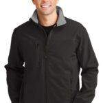 Port Authority Glacier Soft Shell Jacket. J790 Black/ Chrome