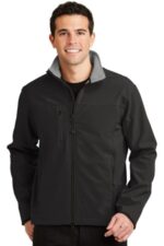 Port Authority Glacier Soft Shell Jacket. J790 Black/ Chrome