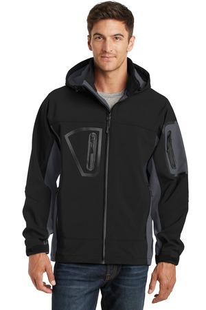 Port Authority Waterproof Soft Shell Jacket. J798 Black/ Graphite