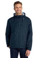 Port Authority Team Jacket. JP56 Bright Navy/ Light Oxford