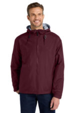 Port Authority Team Jacket. JP56 Maroon/ Light Oxford