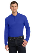 Port Authority Long Sleeve Core Classic Pique Polo. K100LS True Royal
