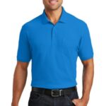Port Authority Core Classic Pique Pocket Polo. K100P Coastal Blue