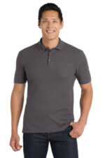 Port Authority Core Classic Pique Pocket Polo. K100P Graphite