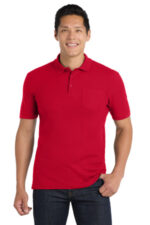 Port Authority Core Classic Pique Pocket Polo. K100P Rich Red